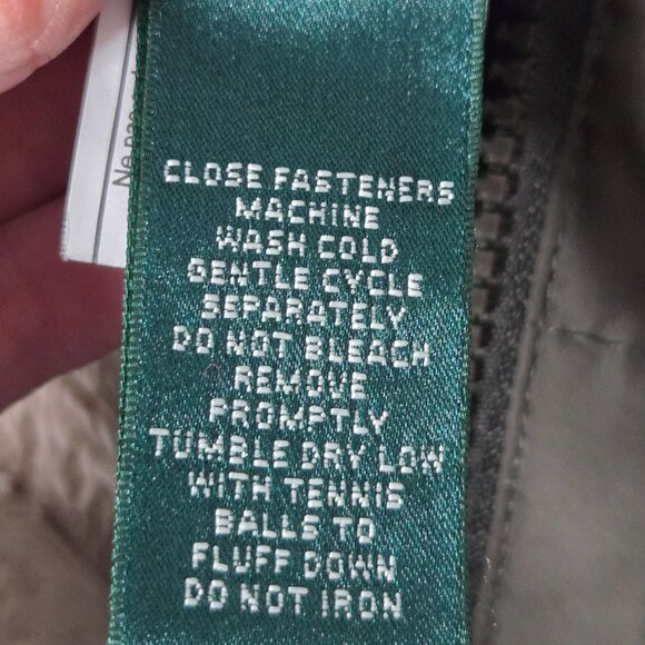 Lauren Ralph Lauren Size S Green Down Puffer Parka Coat Faux Fur Hood - Picture 15 of 16